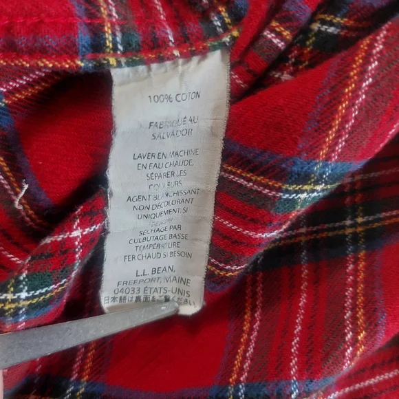 Vintage 90's L.L.Bean Royal Stewart Tartan Shirt Size XL-REG - Picture 6 of 7